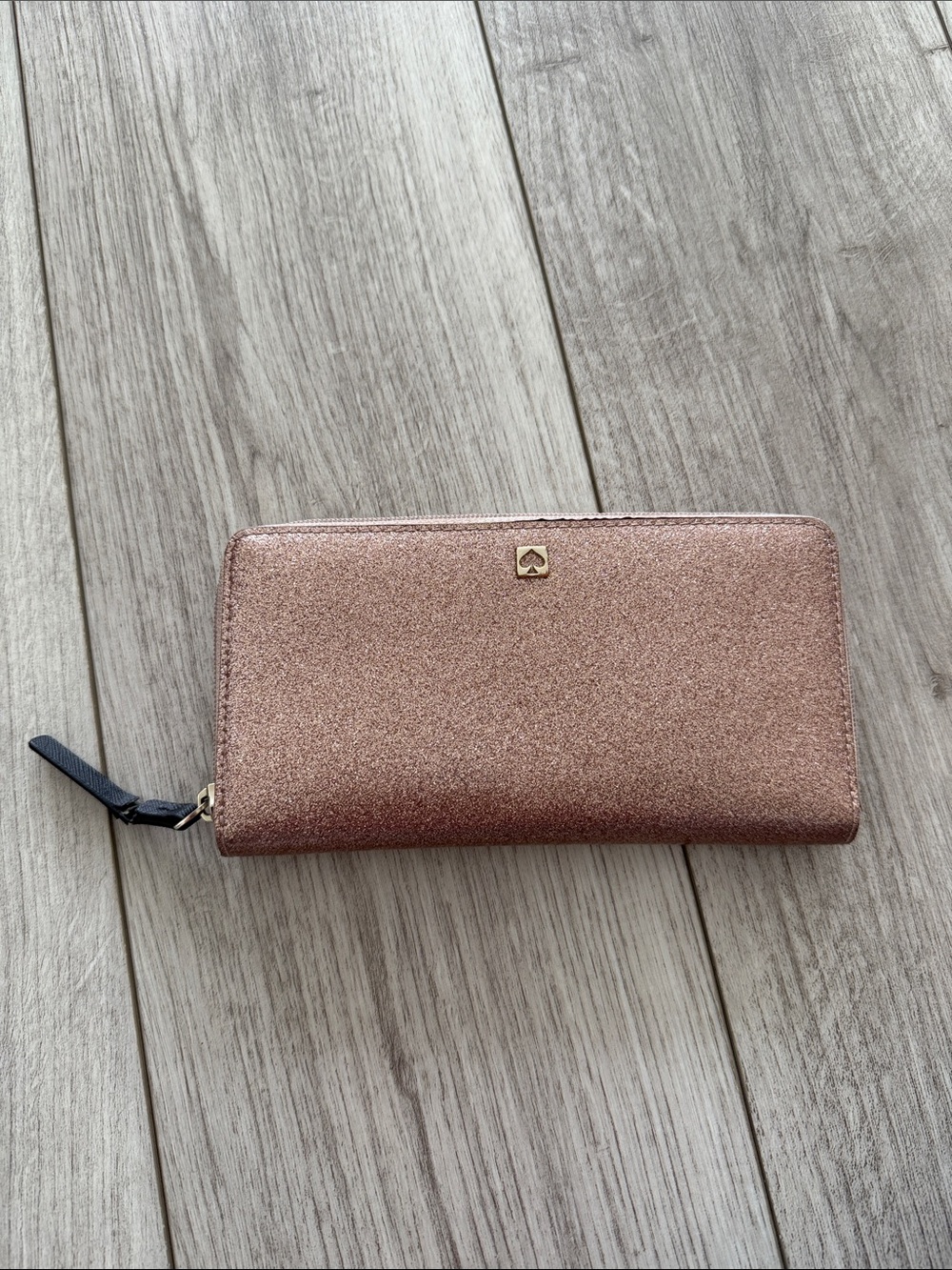 Kate Spade Mavis Street Neda Glitter Wallet Rose Gold